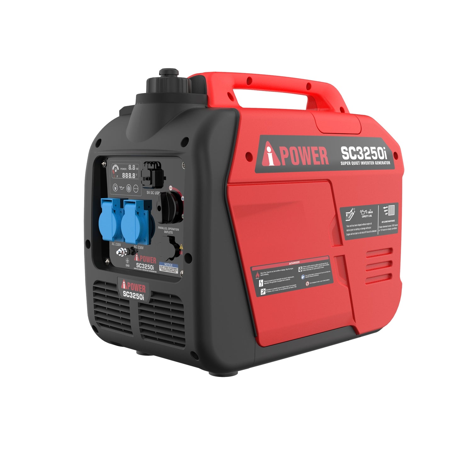 3кВт тихий та легкий інверторний бензиновий генератор A-iPower SC3250i
