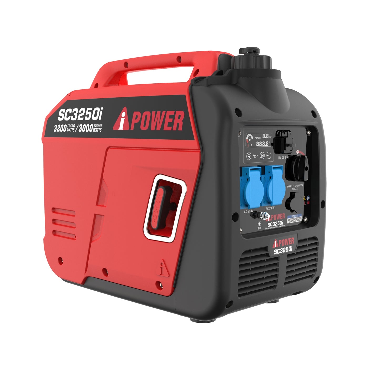 3кВт тихий та легкий інверторний бензиновий генератор A-iPower SC3250i