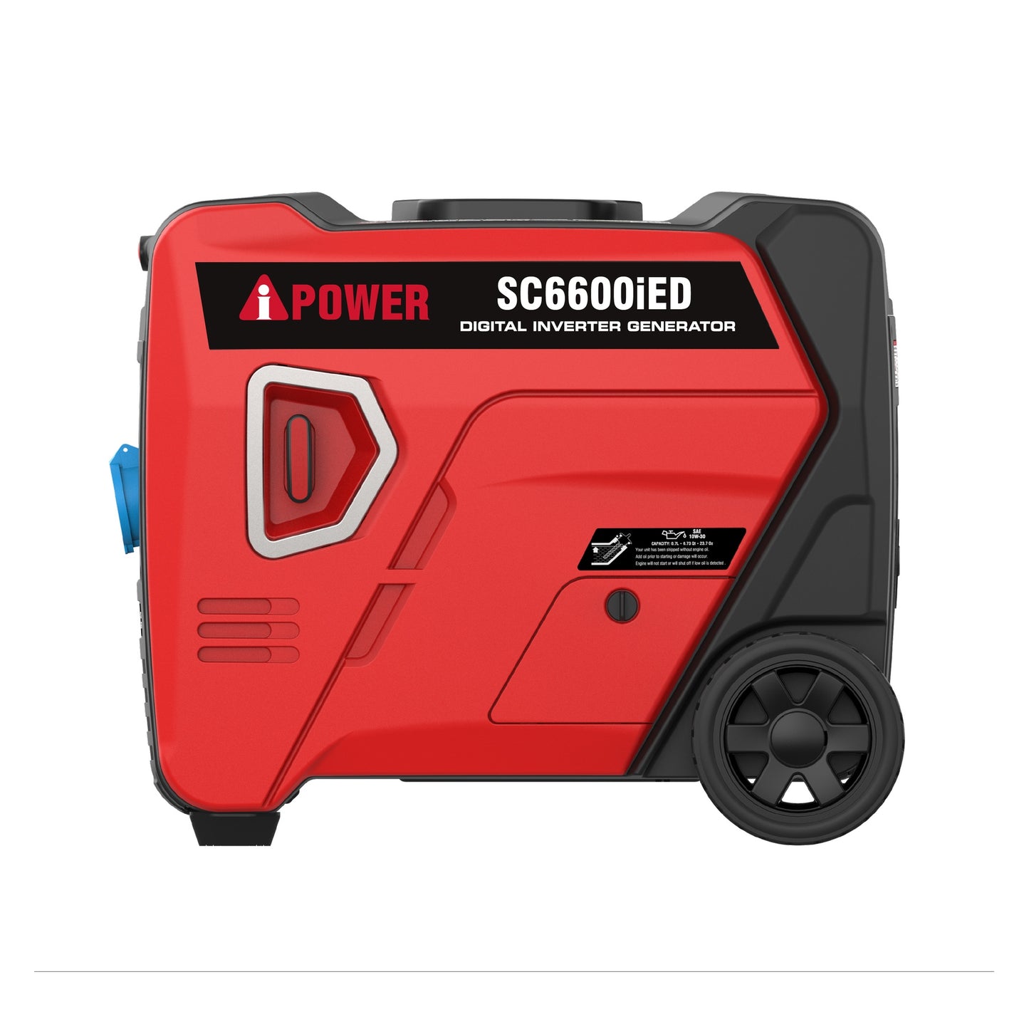 5.5кВт інверторний газ/бензин генератор з електричним стартом A-iPower SC6600i на колесах з ручкою для перевозки
