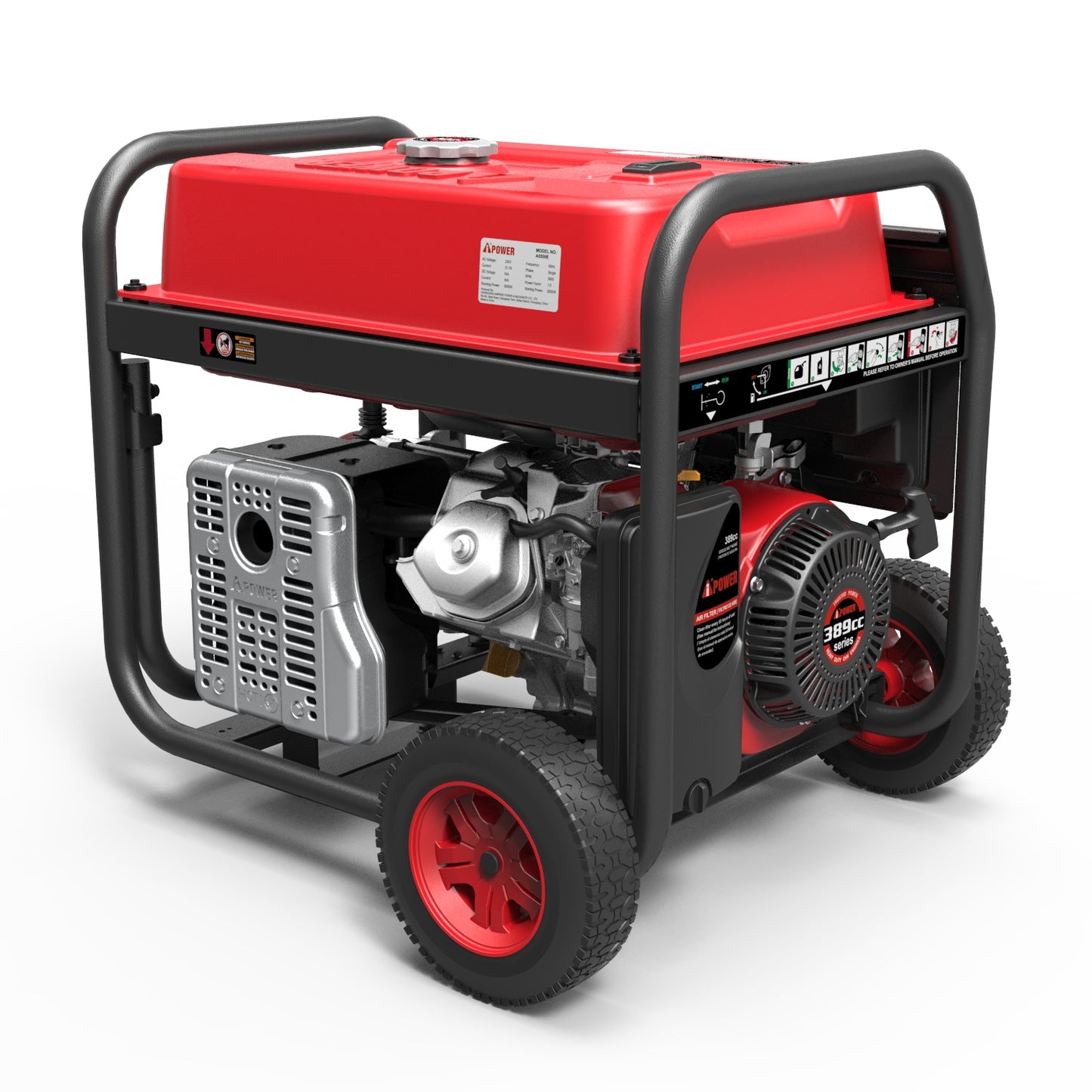 5 кВт синхронний бензиновий генератор A-iPower A5500E з електричним стартером