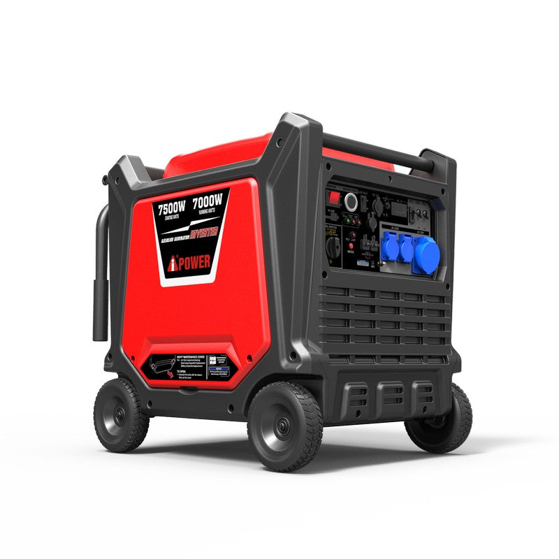 7кВт Інверторний бензиновий генератор A-iPower SC8000i на колесах