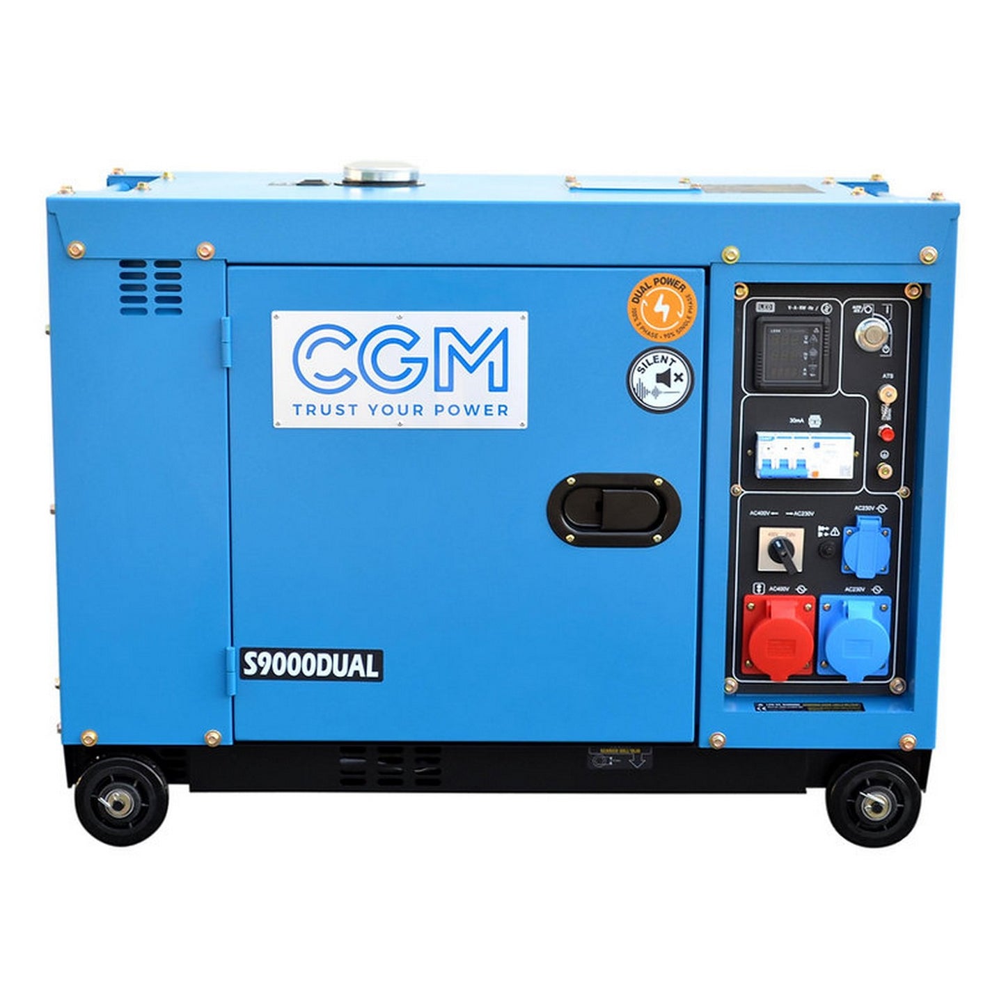 7 кВт одно/трифазний дизельний звукоізольований генератор CGM S9000DUAL